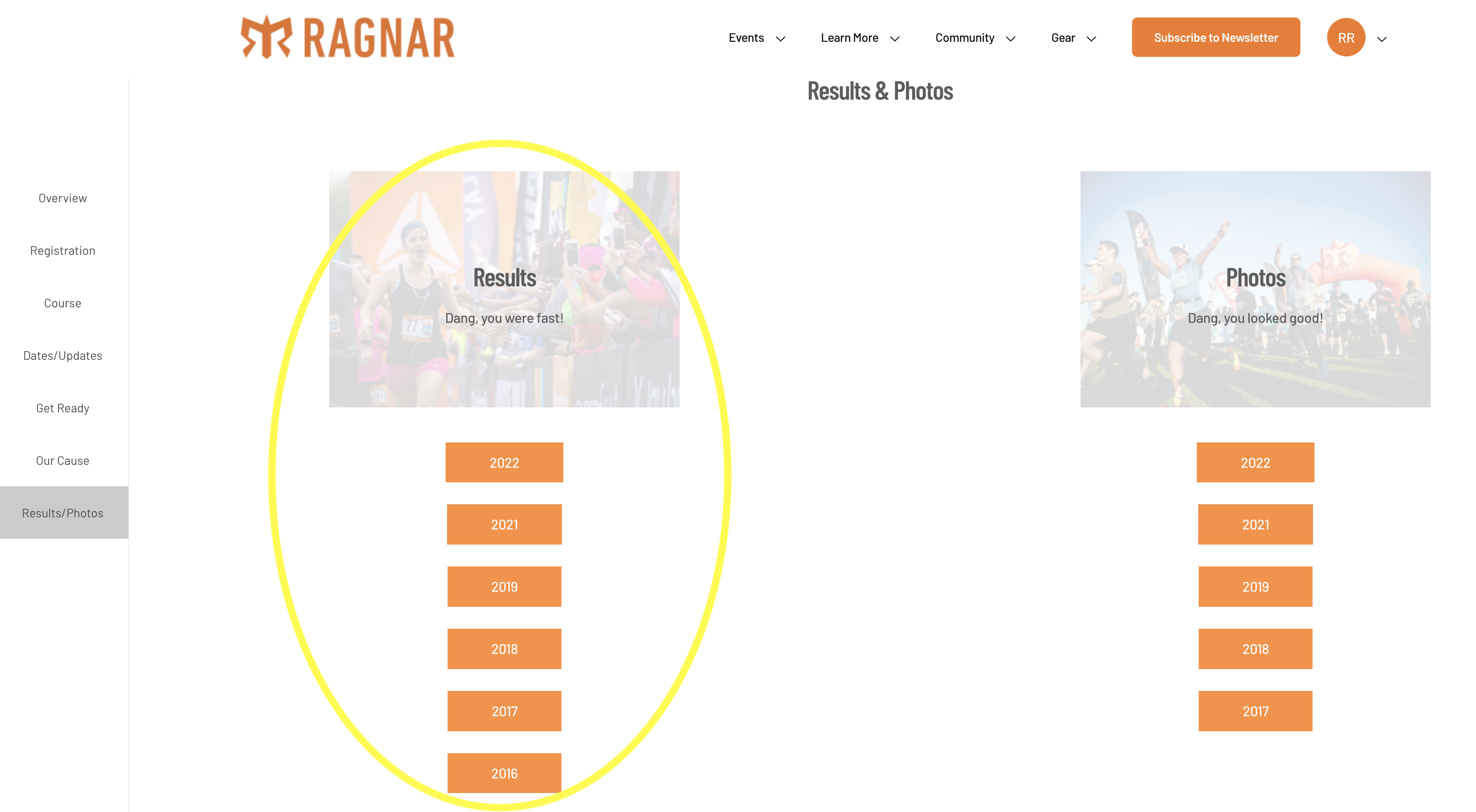 Race Results Ragnar Events